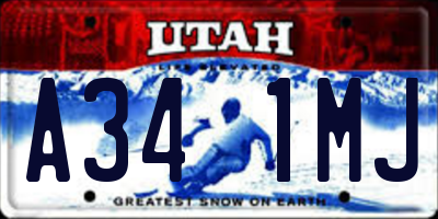UT license plate A341MJ
