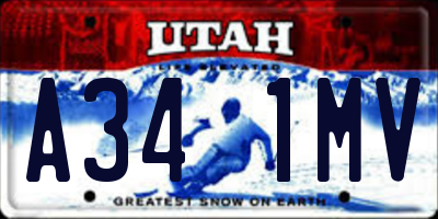 UT license plate A341MV