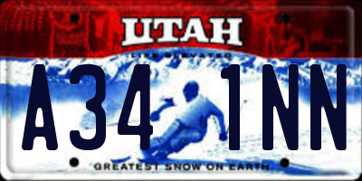 UT license plate A341NN