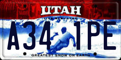 UT license plate A341PE