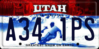 UT license plate A341PS