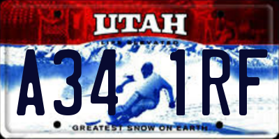 UT license plate A341RF