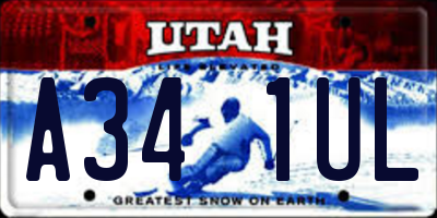 UT license plate A341UL