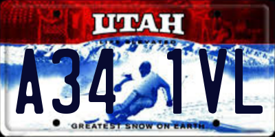 UT license plate A341VL