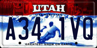 UT license plate A341VQ