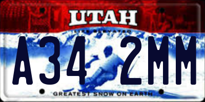 UT license plate A342MM