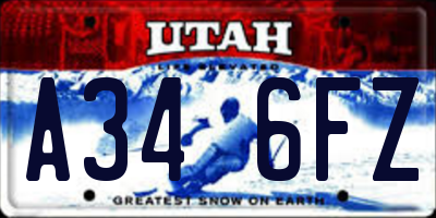 UT license plate A346FZ