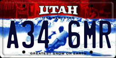 UT license plate A346MR