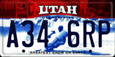 UT license plate A346RP