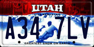 UT license plate A347LV