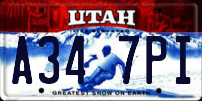 UT license plate A347PI