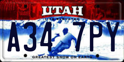 UT license plate A347PY