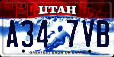 UT license plate A347VB
