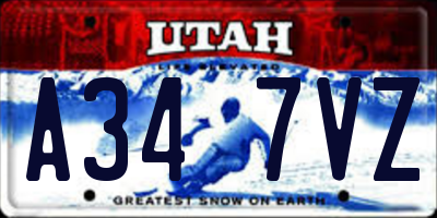 UT license plate A347VZ
