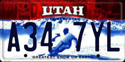 UT license plate A347YL