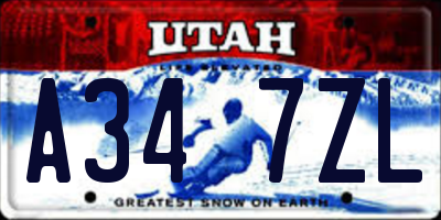 UT license plate A347ZL