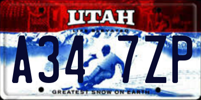 UT license plate A347ZP