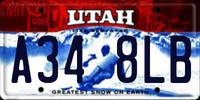 UT license plate A348LB