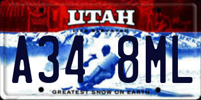 UT license plate A348ML