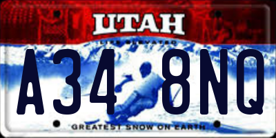 UT license plate A348NQ