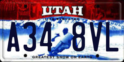 UT license plate A348VL
