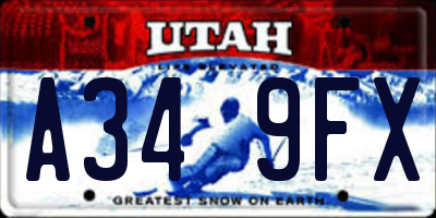 UT license plate A349FX
