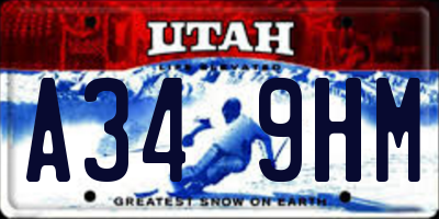 UT license plate A349HM