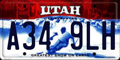 UT license plate A349LH