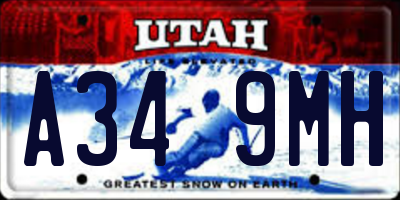 UT license plate A349MH