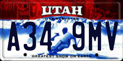 UT license plate A349MV