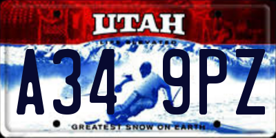 UT license plate A349PZ