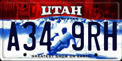 UT license plate A349RH