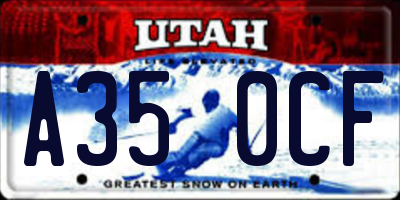 UT license plate A350CF