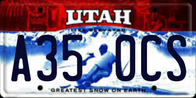 UT license plate A350CS