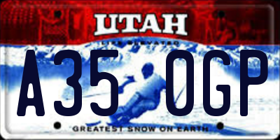 UT license plate A350GP