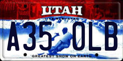 UT license plate A350LB