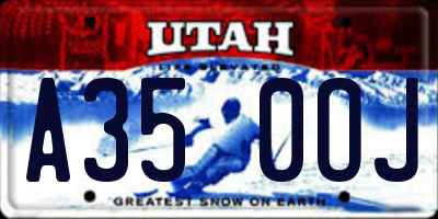 UT license plate A350OJ