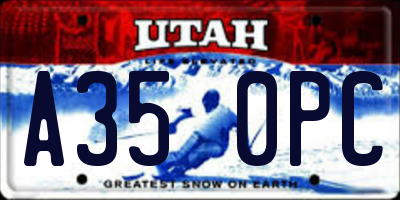 UT license plate A350PC
