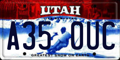 UT license plate A350UC