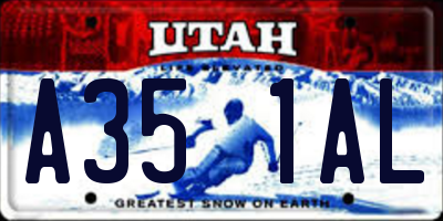 UT license plate A351AL