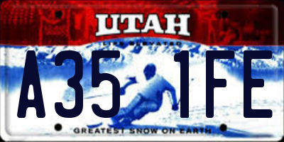UT license plate A351FE
