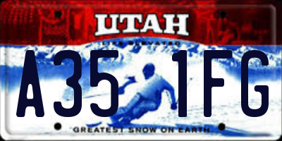 UT license plate A351FG