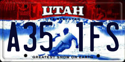 UT license plate A351FS