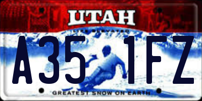 UT license plate A351FZ