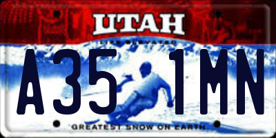 UT license plate A351MN