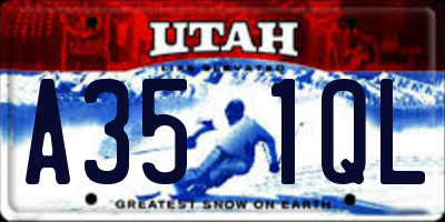 UT license plate A351QL