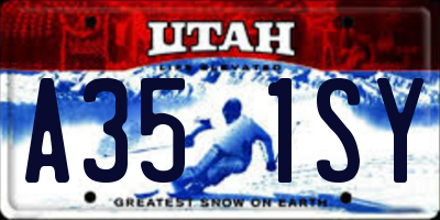 UT license plate A351SY