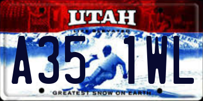 UT license plate A351WL