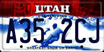 UT license plate A352CJ