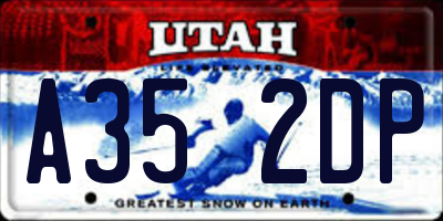 UT license plate A352DP